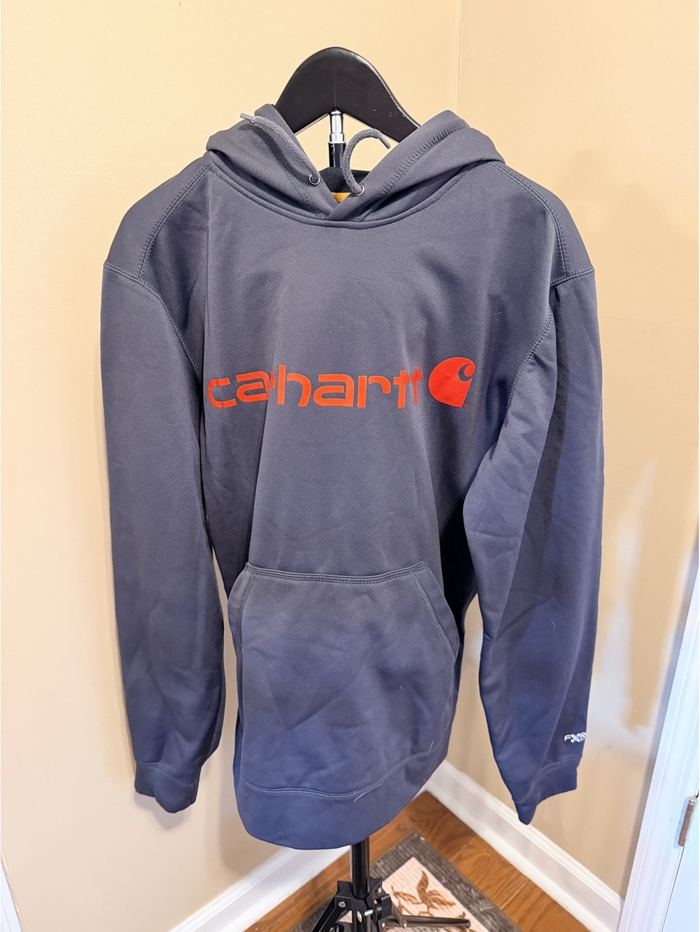 Carhartt Force Gray Relaxed Fit Hoodie Sweatshirt Size S